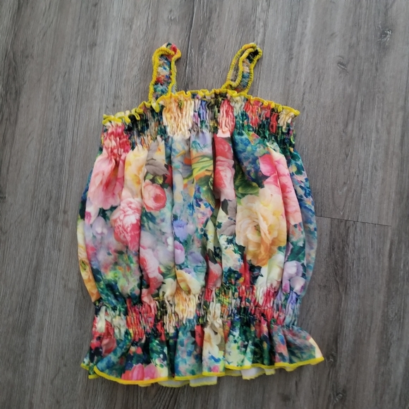 Lele For Kids Floral Halter Shirred Top Size 7/8 - Picture 7 of 9
